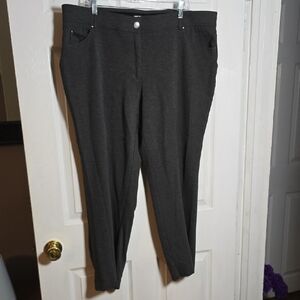 89th & Madison Dark Gray Straight Leg Pants